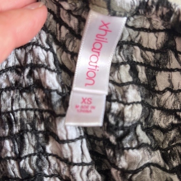 Xhilaration Leaf Print Pattern Spaghetti Strap Maxi Dress Black Size Xsmall - Picture 6 of 11